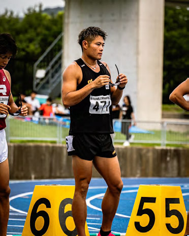 スタートラインに立つ川西裕太選手