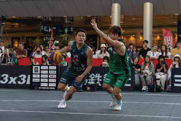 ３×３バスケの試合の様子