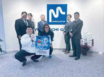 三浦尚子選手のマグチグループ来訪の様子